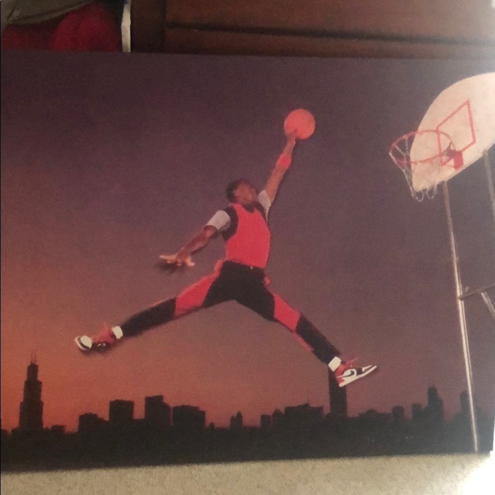 Michael Jordan canvas print 1980s